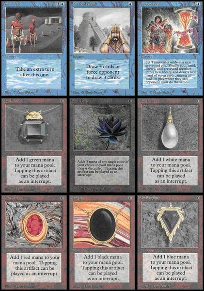 All nine cards of the power nine